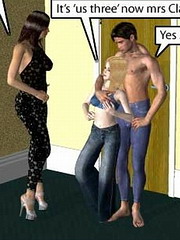 Son eats and toys the drenched in openings of his plump brunette  momma